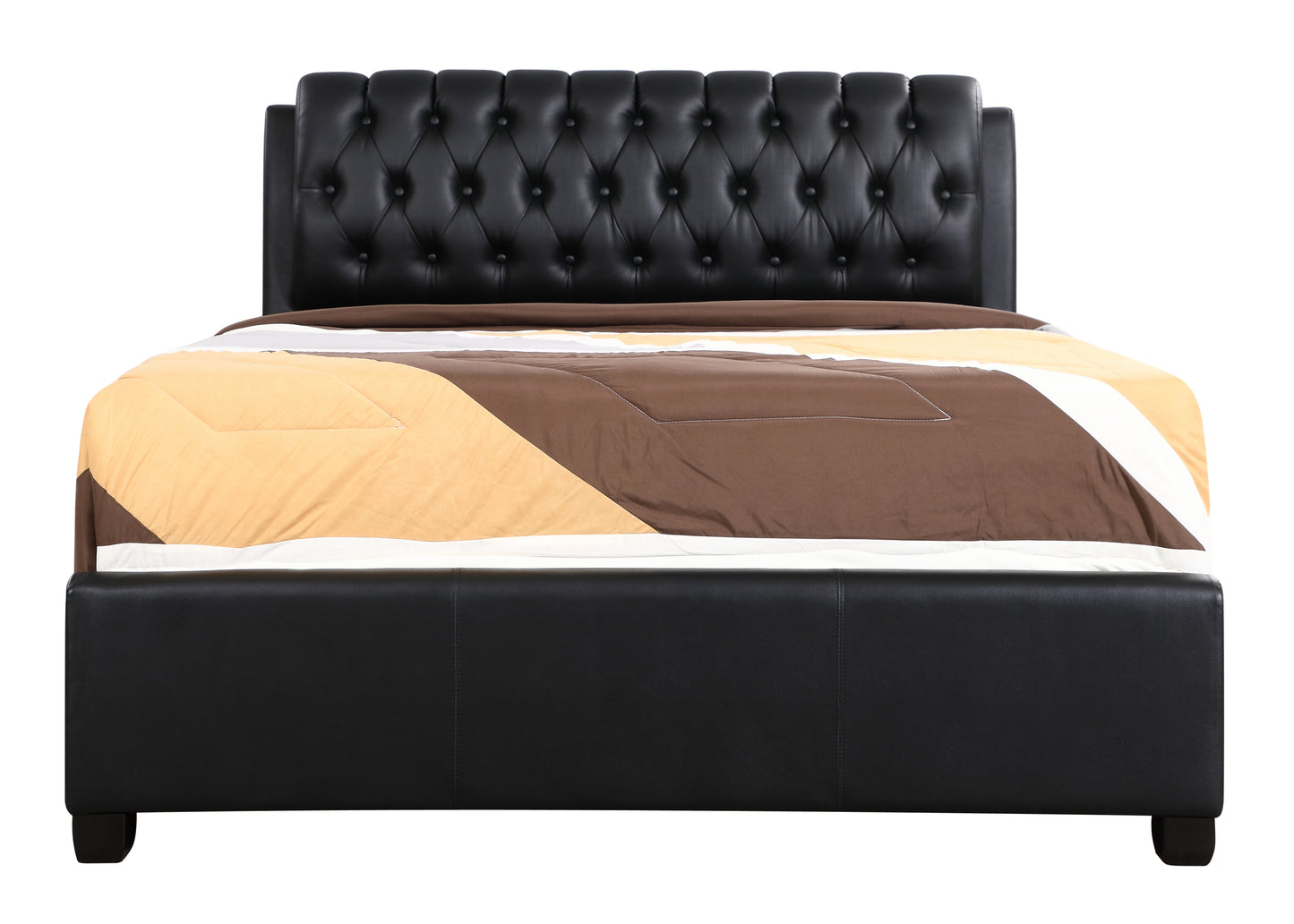 Elegant Contemporary Black Queen Bed