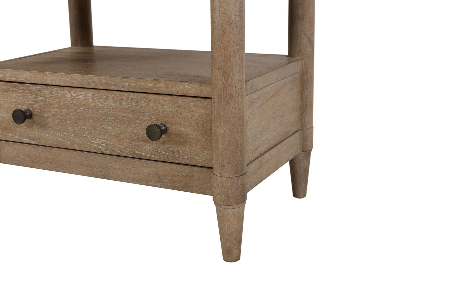 Open Nightstand Sand Finish With 2 Drawers