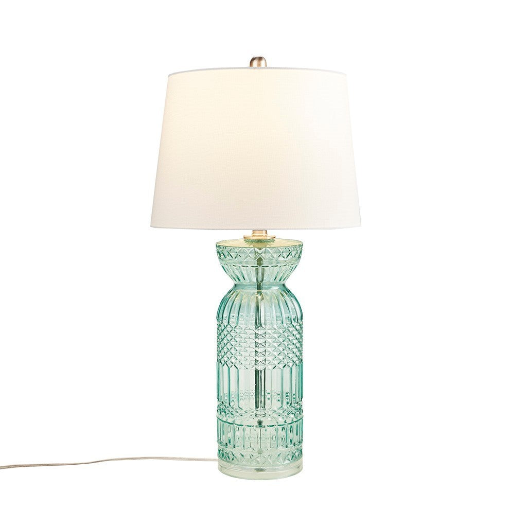 Textured Glass and Acrylic Base Table Lamp