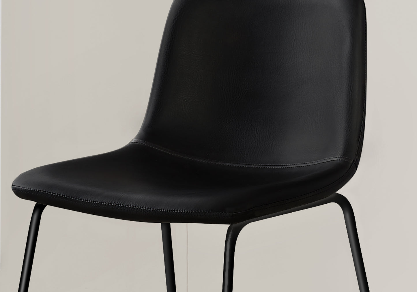 Office Chair, Bar Height, Standing, Computer Desk, Work, Black Leather Look, Black Metal, Contemporary, Modern