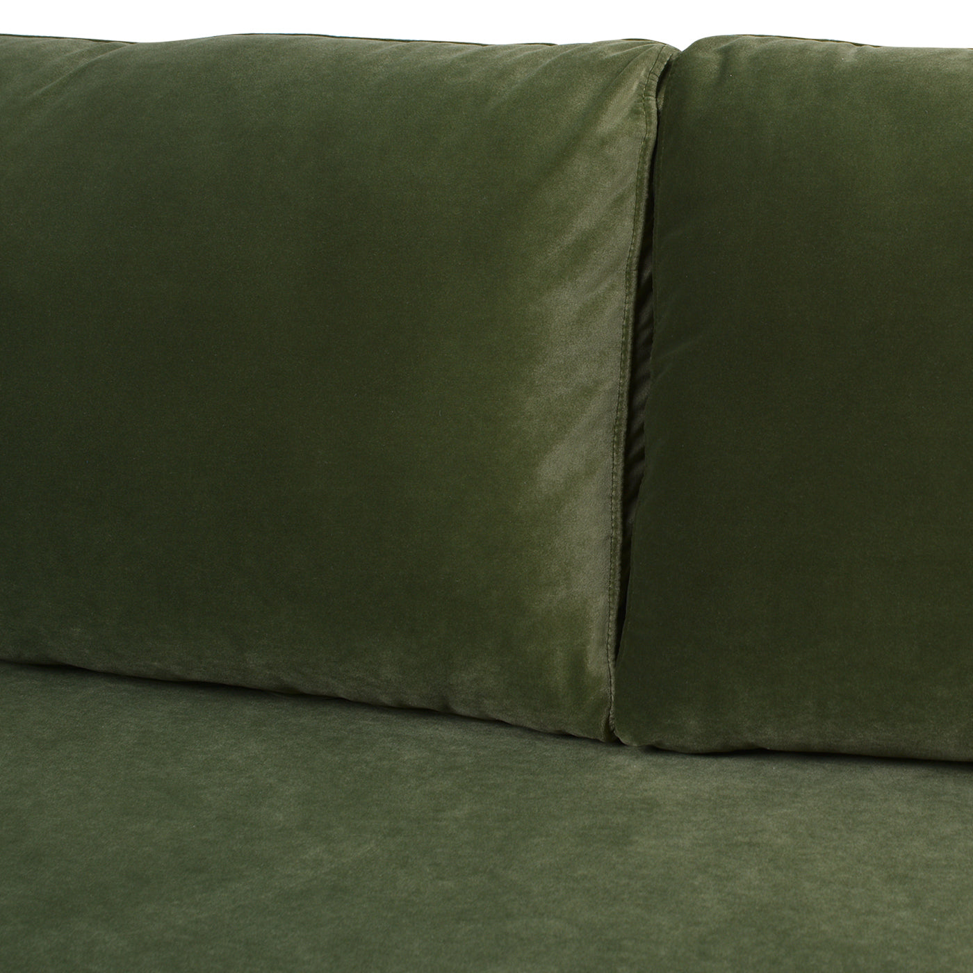 Nicholi 84" Mid-Century Modern Sofa, Olive Green Performance Velvet