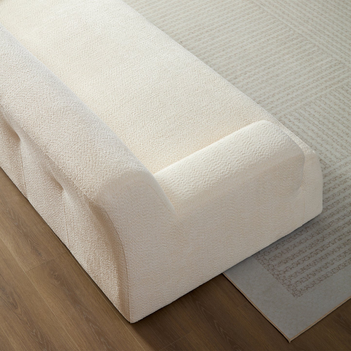 WKS9 White  sofa  , durable fabric, solid wood frame, high density sponge filler