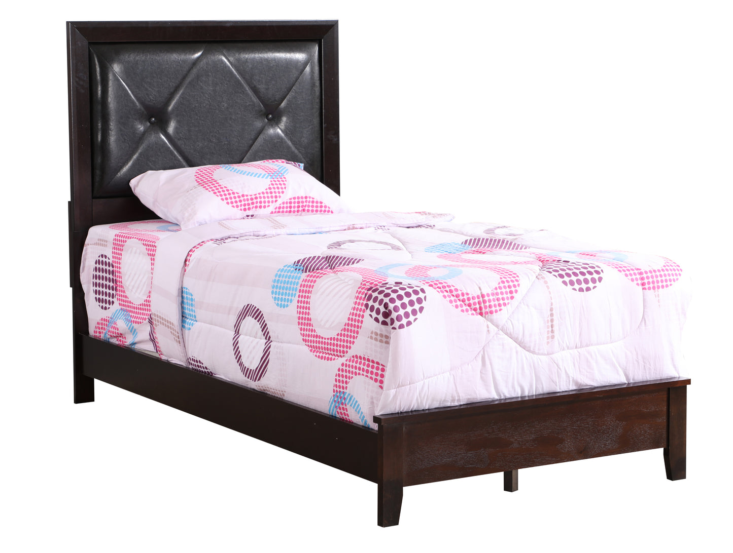Elegant Transitional Espresso Twin Bed