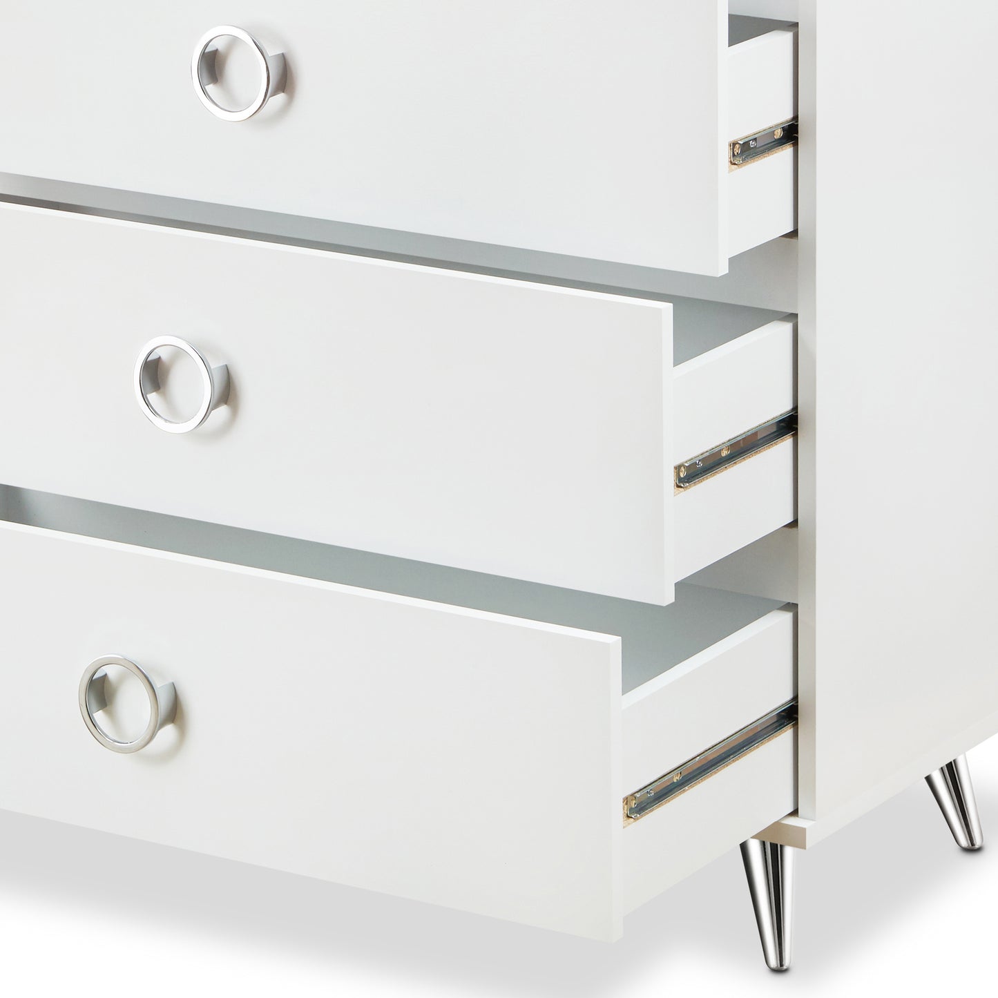 Elms White Finish Chest