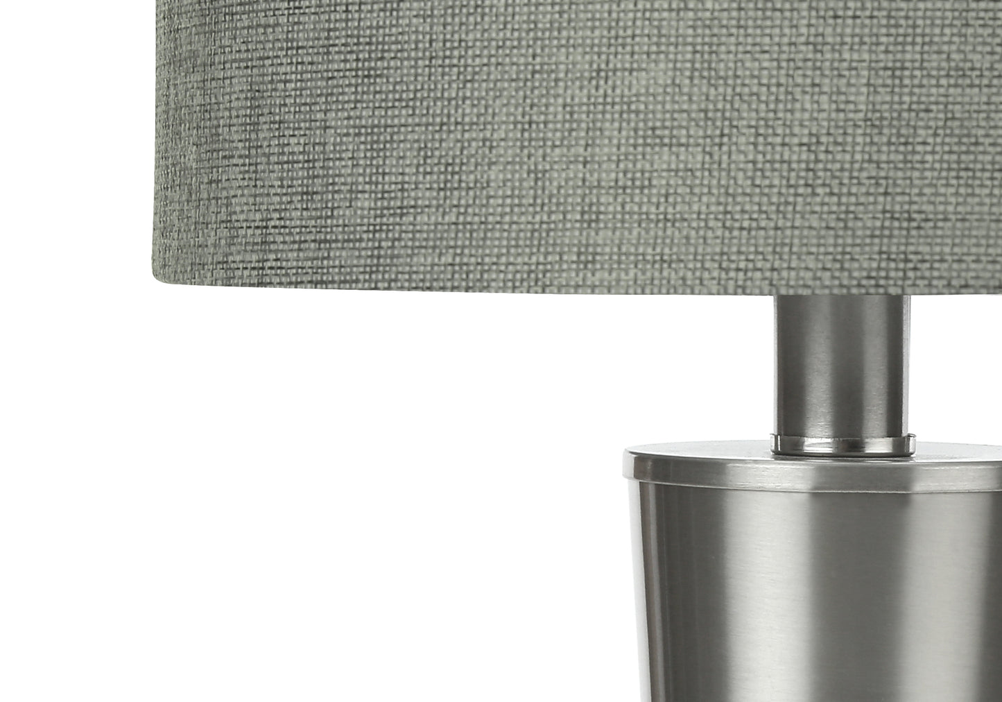 Lighting, Set Of 2, 24"h, Table Lamp, Usb Port Included, Nickel Metal, Grey Shade, Contemporary