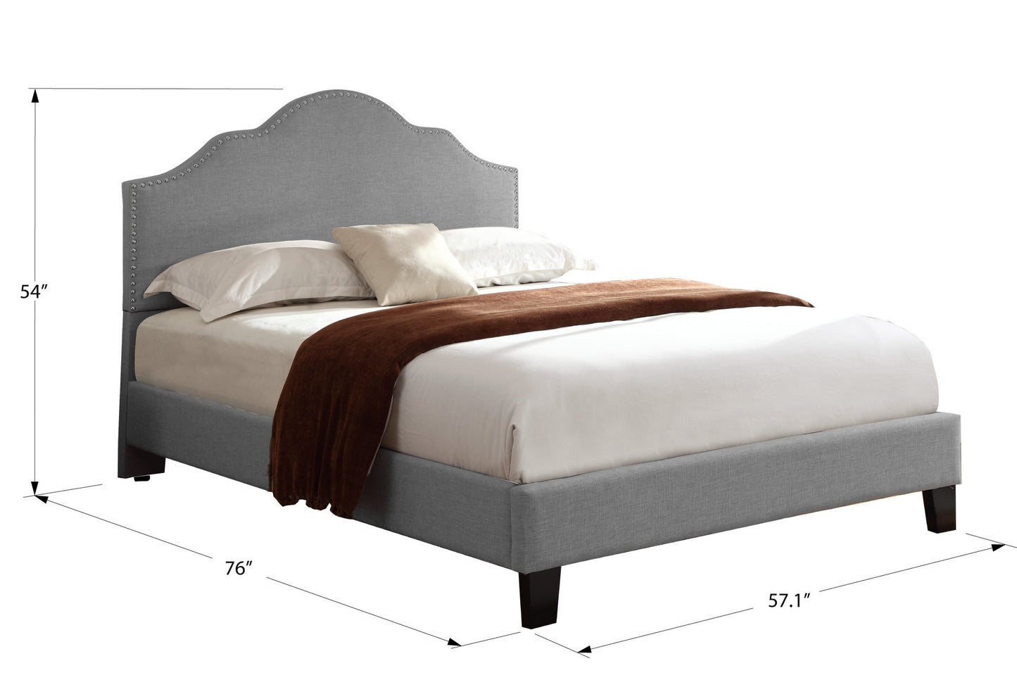 Kopa Gray Full Upholstered Bed