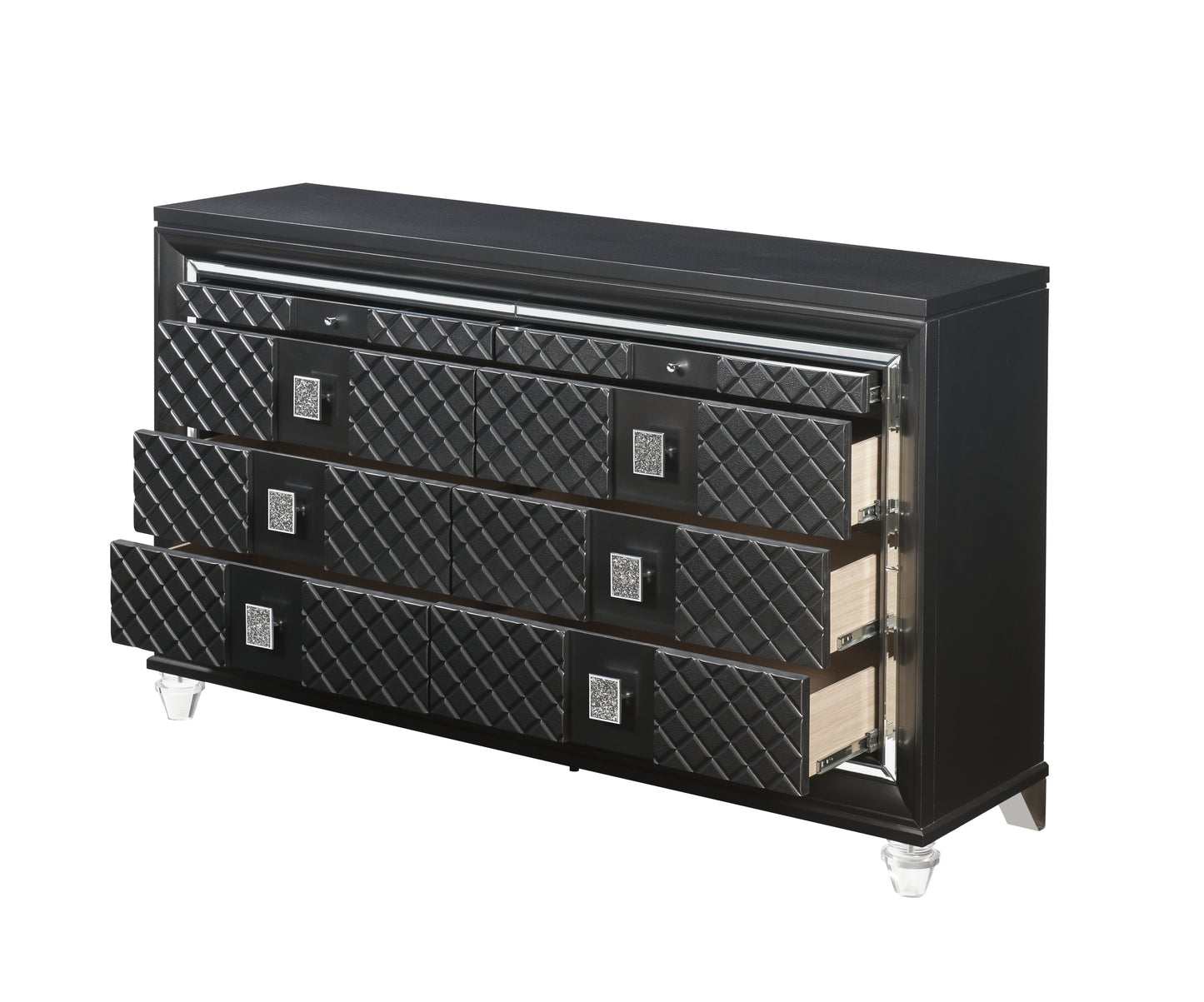 Sawyer Metallic Gray Finish Dresser