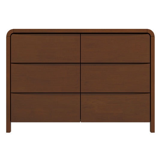 Lionel Mid Century Modern Solid Wood 6-Drawer Dresser