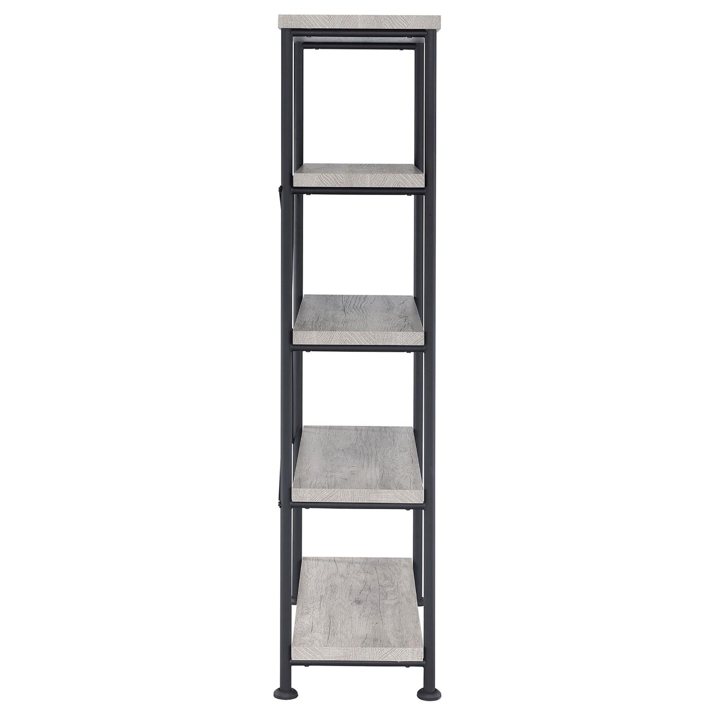 Grey Driftwood 4-shelf Bookcase