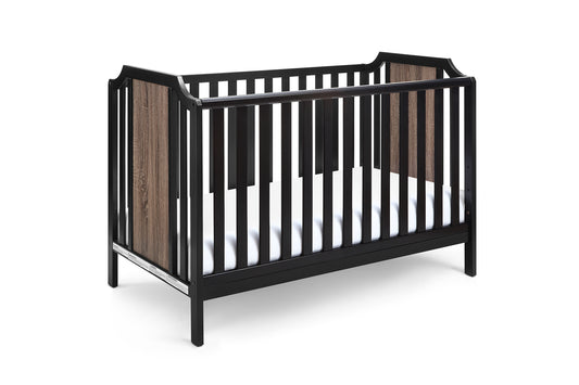 Brees Island 3-in-1 Convertible Crib Black/Brownstone