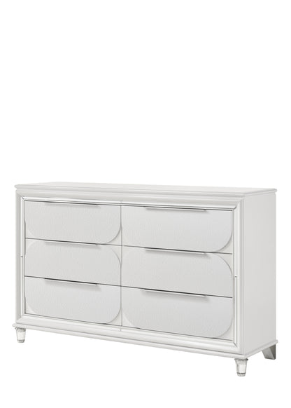 Tarian Pearl White Finish Dresser