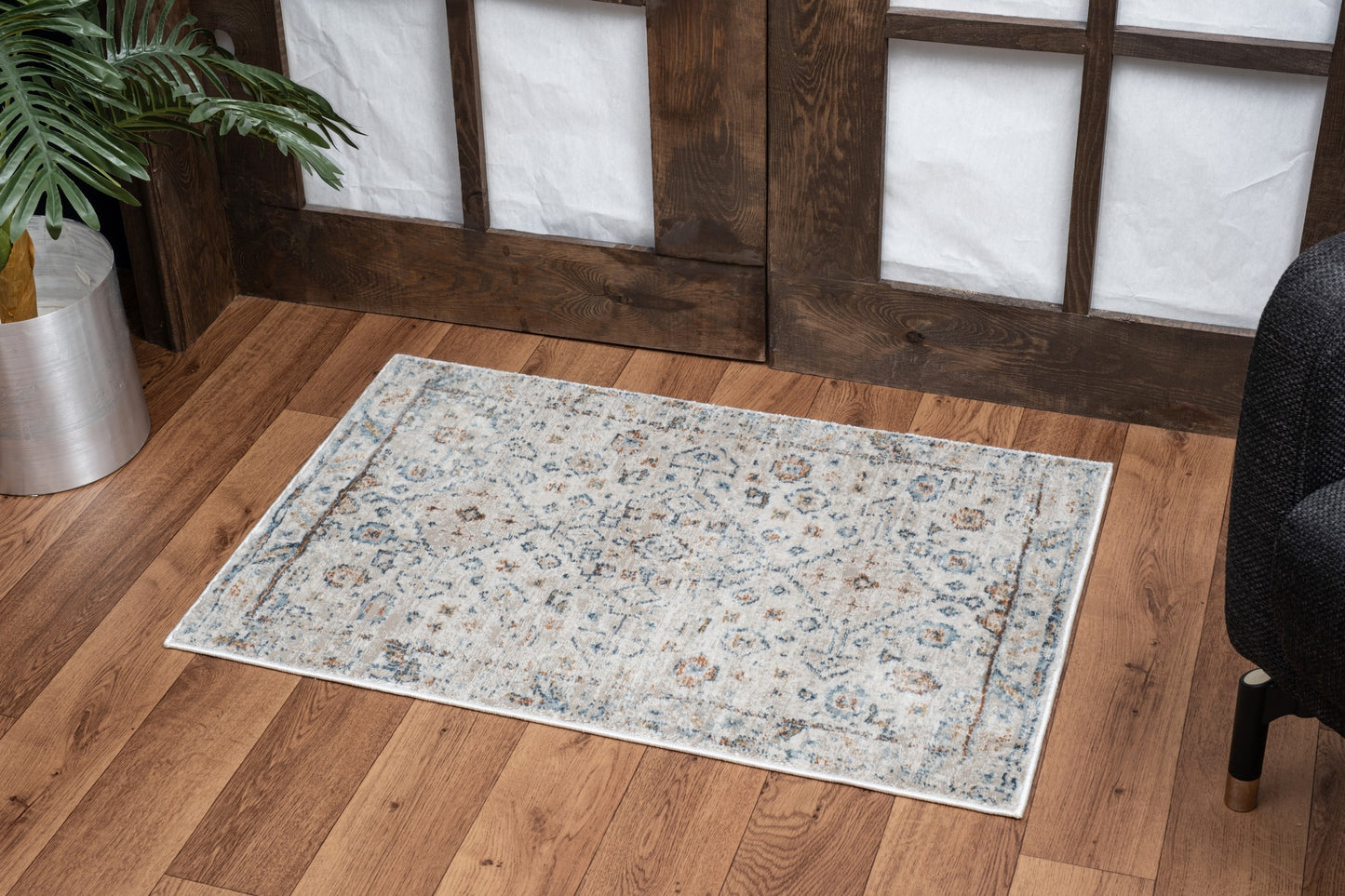 Noble GC_GEN7002 Ivory 5 ft. 3 in. x 7 ft. 3 in. Area Rug