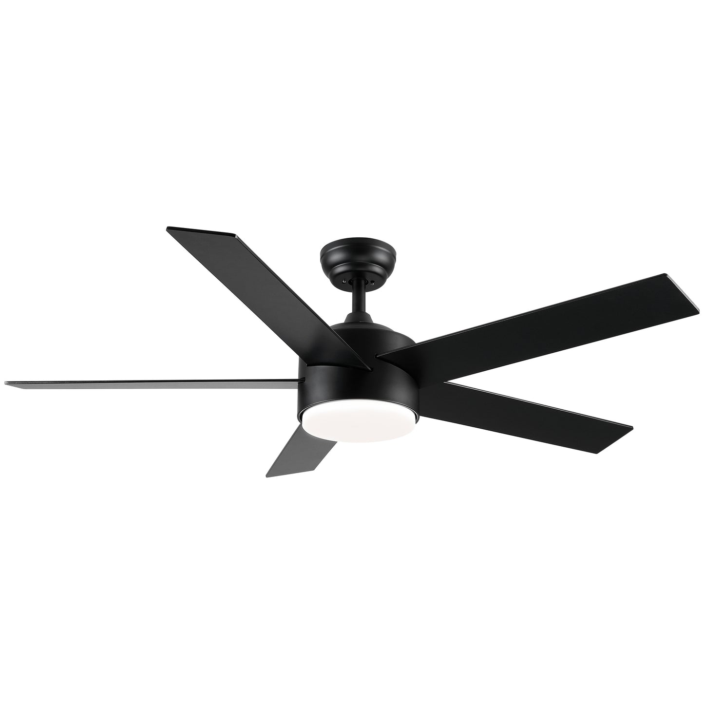 52 inch indoor 5 plywood black ceiling fan with light