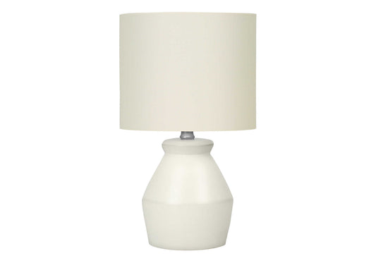 Lighting, 17"h, Table Lamp, Cream Ceramic, Ivory / Cream Shade, Modern