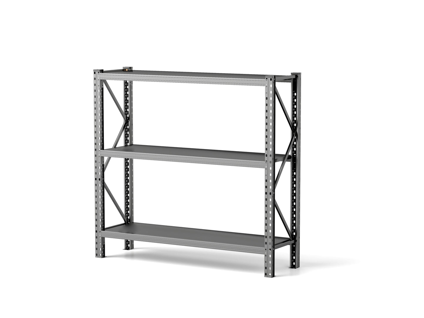 3-Tier Industrial Shelving Rack - 63in, Heavy Duty Steel Shelving Unit Adjustable, 67" W*19.7" D*63"H, Black, Requires Assembly