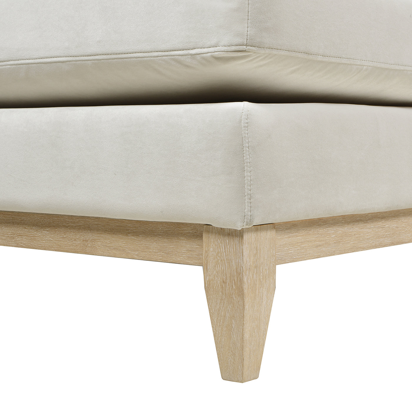 Knox 89" Modern Farmhouse Reversible Chaise Sectional Sofa, French Beige Performance Velvet