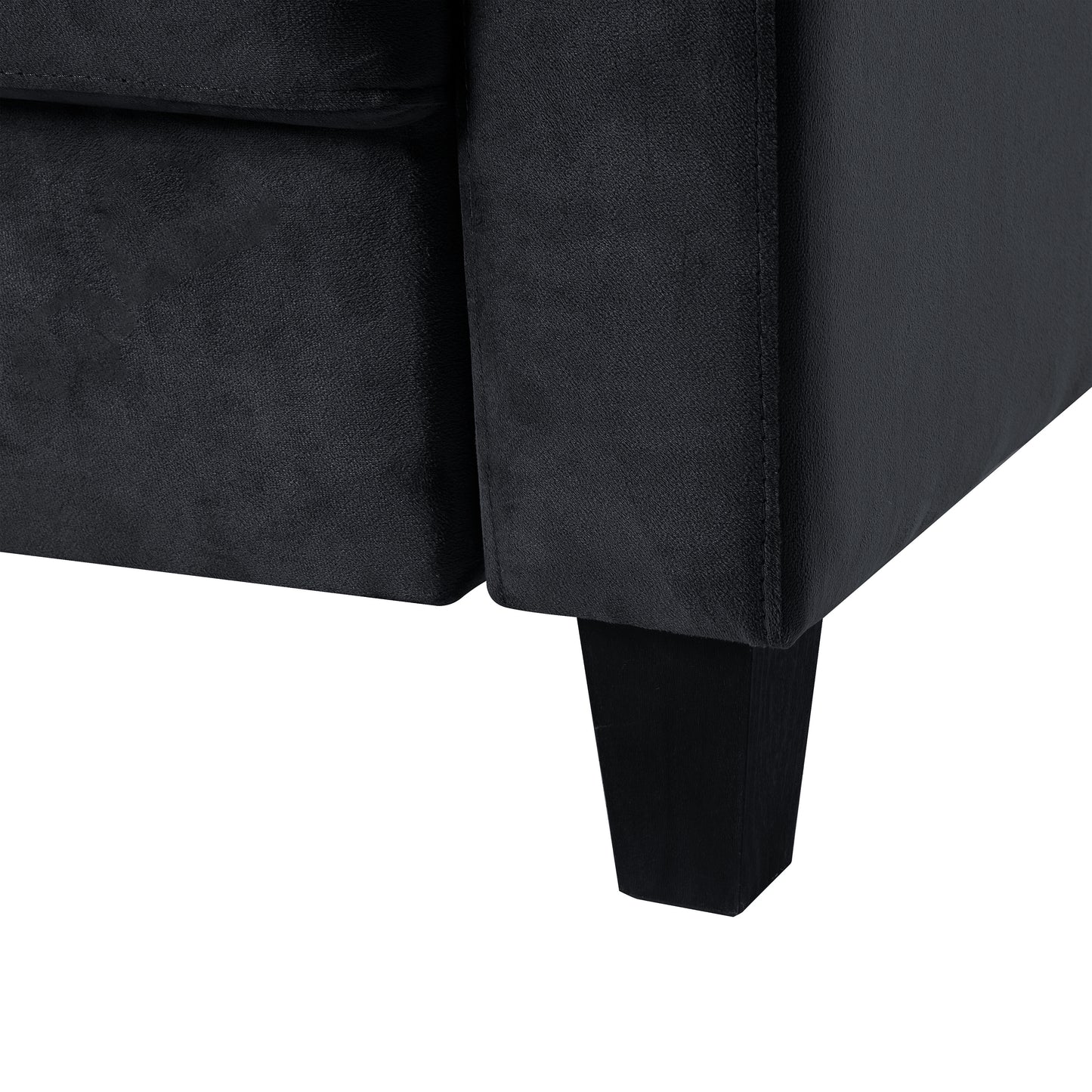 Chair Comfortable for Living Room Bedroom Office Small Space Black Velvet