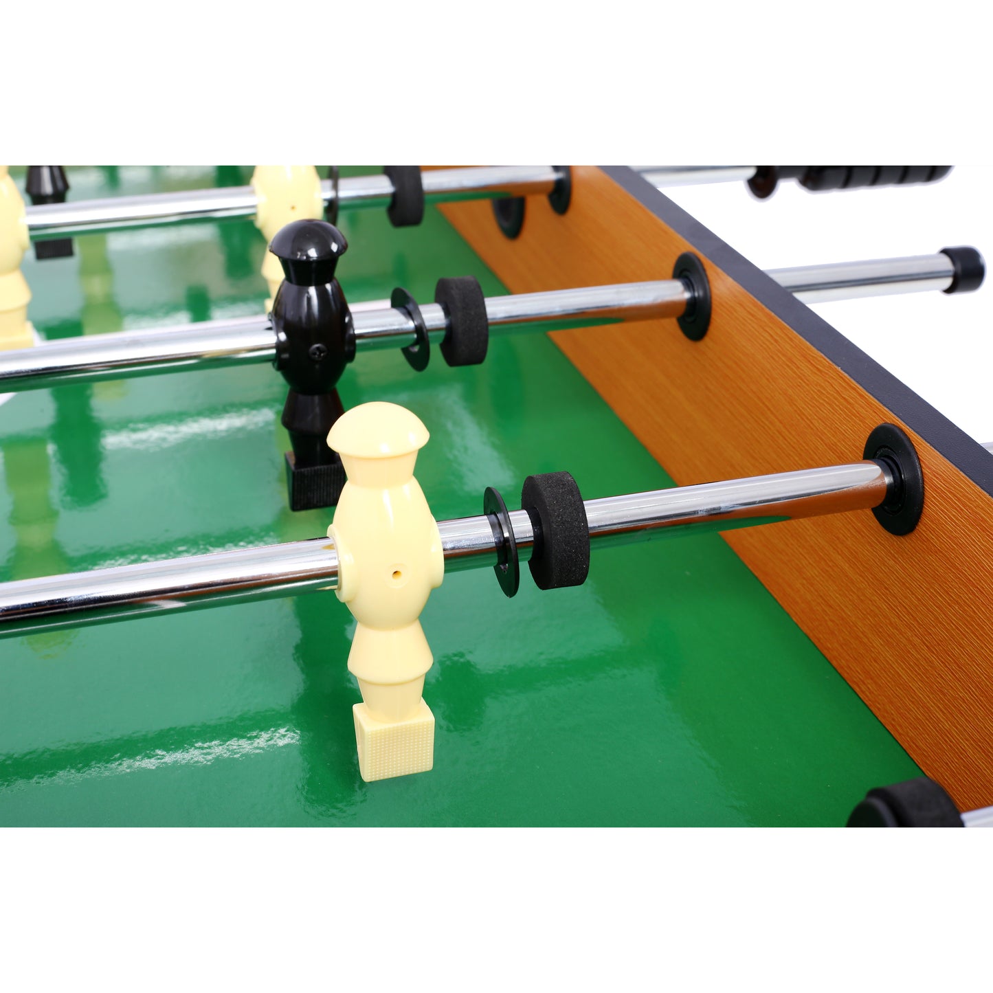 5-in-1 Multi-Game Table - Billiards, Push Hockey, Foosball, Ping Pong, and Basketball  brown /blue