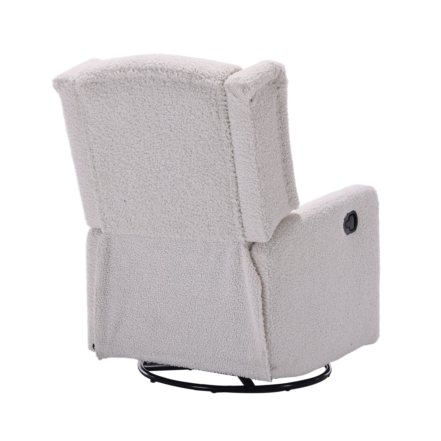 COOLMORE Rocking Recliner Chair,360 Degree Swivel Nursery Rocking Chair,Glider Chair,Modern Small Rocking Swivel Recliner Chair for Bedroom,Living Room Chair Home Theater Seat (White Teddy)