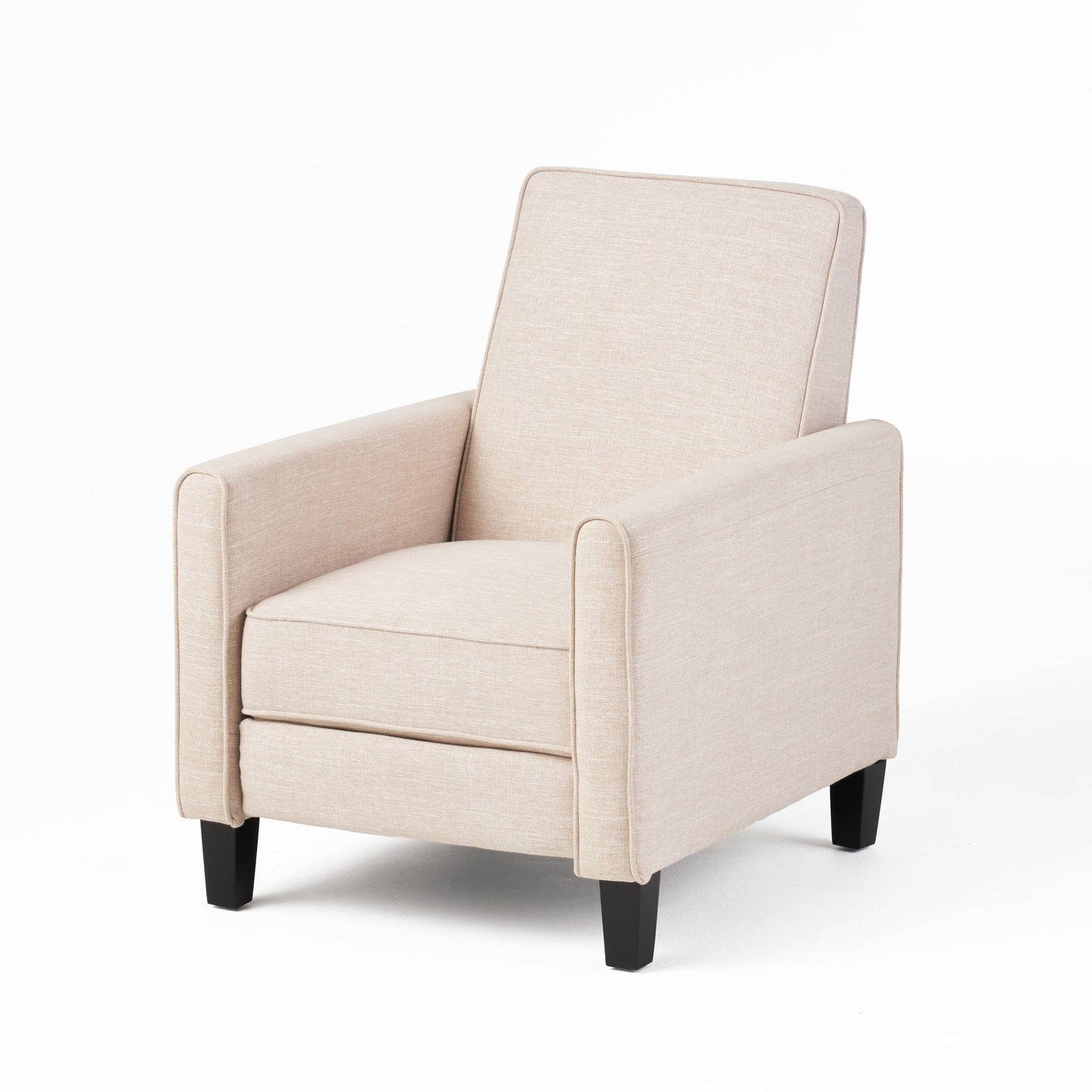 Light Beige Linen Push Back Chair for Elegant Home Décor