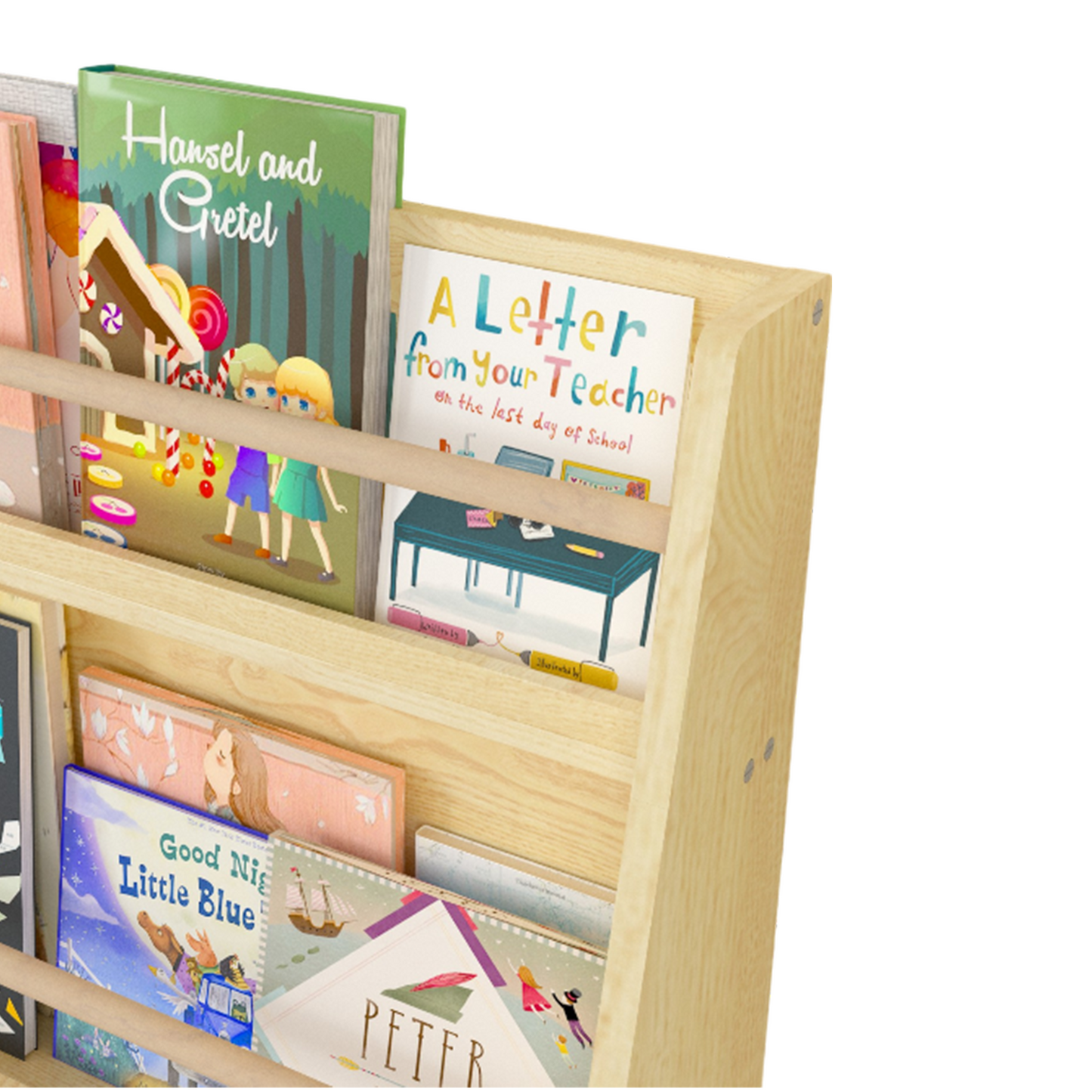 3 Tier Kids Book Shelf,Kids Book Rack, Helps Keep Bedrooms, Playrooms, and Classrooms Organized, Natural