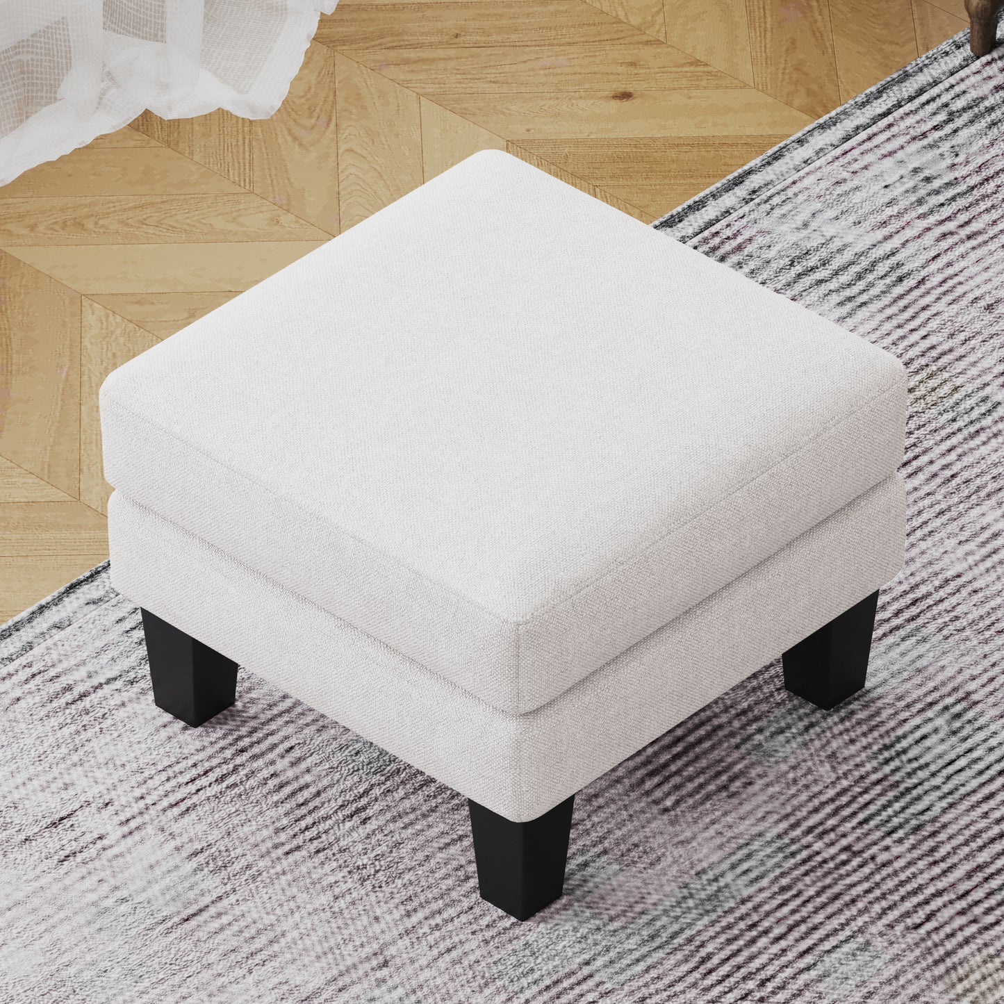 Fabric Ottoman Beige