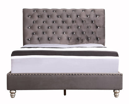 Stylish Transitional Upholstered Bed