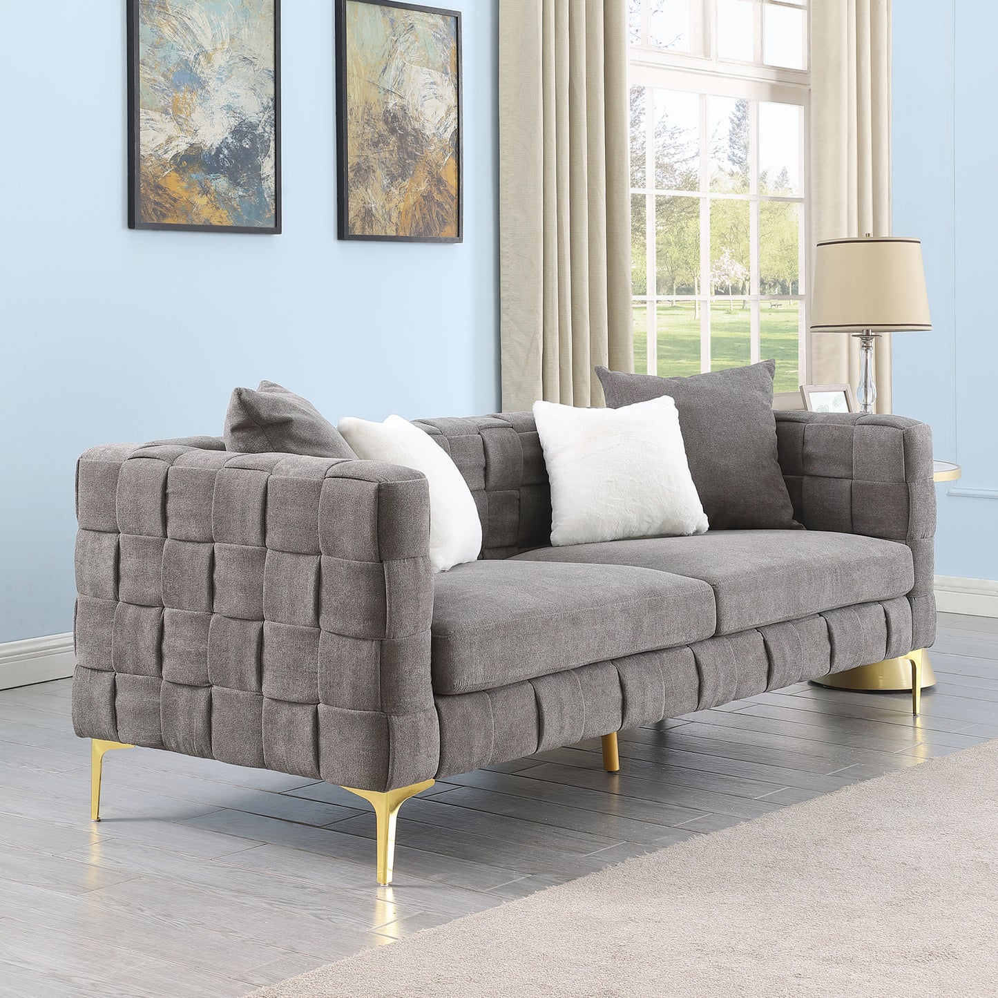 Deepth 35",  length 85"  weave sofa ,contemporary new concept sofa.handcrafted weave sofa. 3 seater