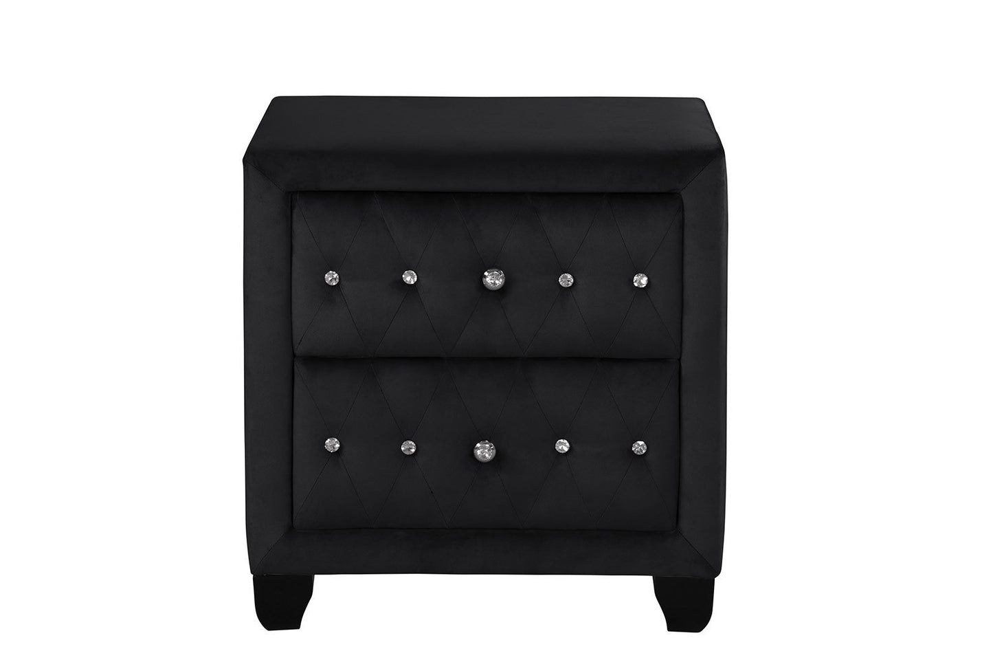Modern style Night Stand Made With Wood In Black