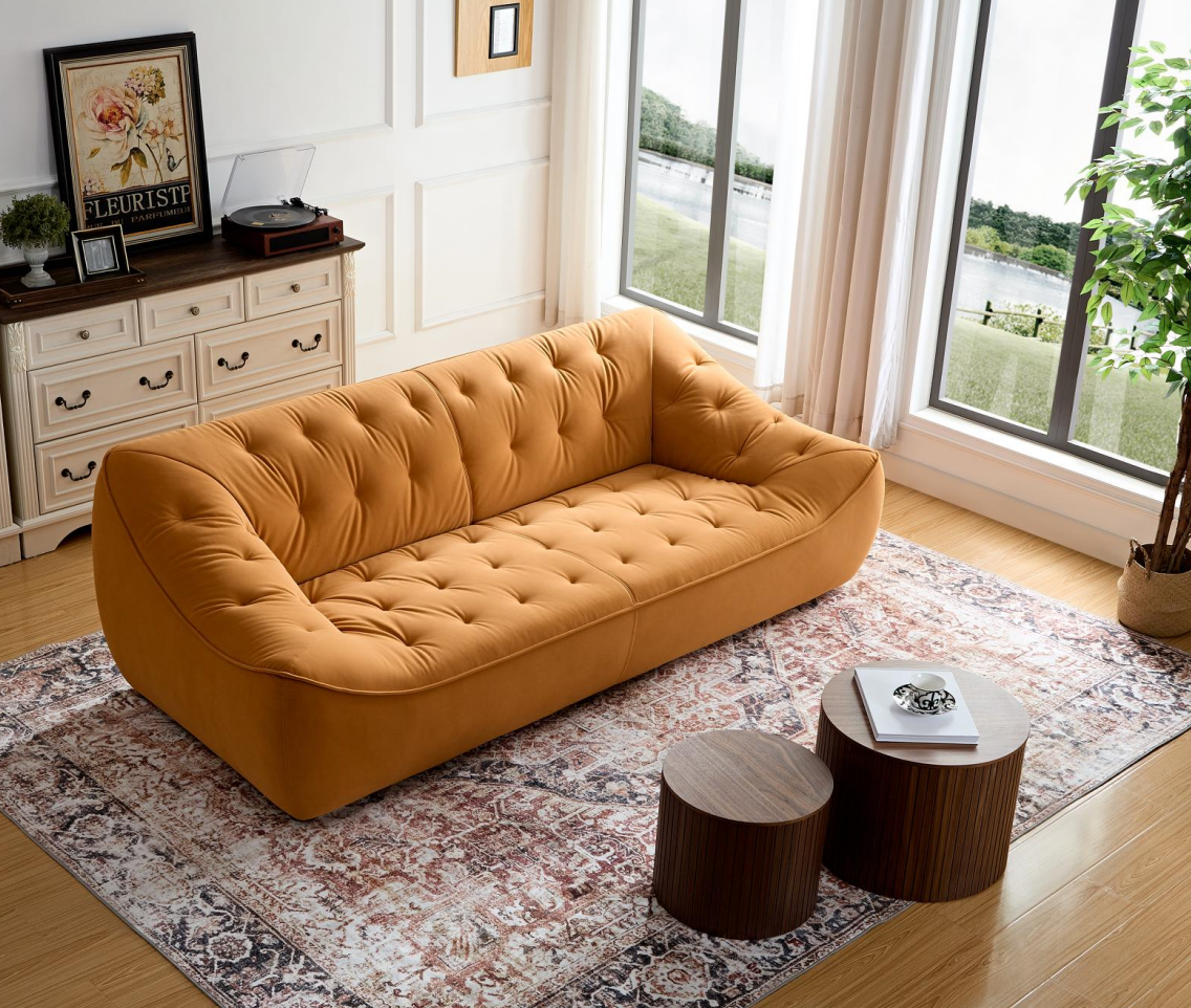 WKS10O Orangeset sofa, durable fabric, solid wood frame