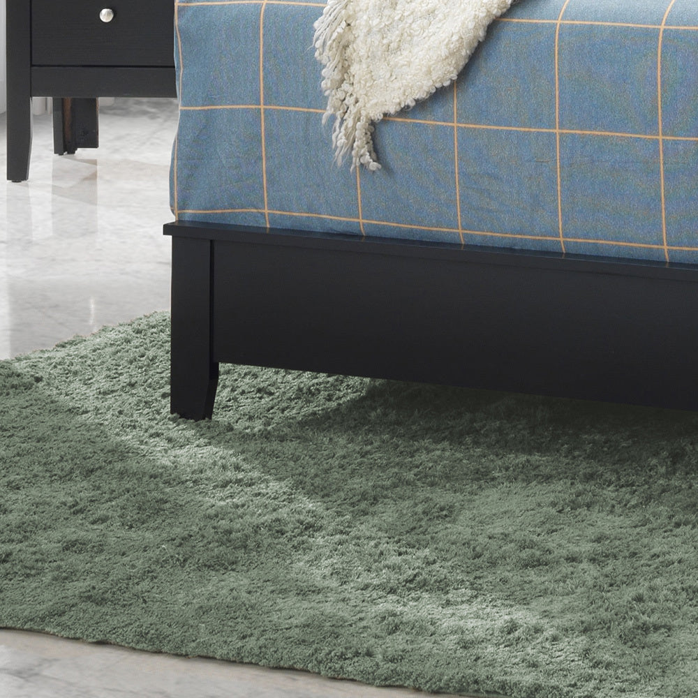 Elegant Transitional Black Full Bed Frame