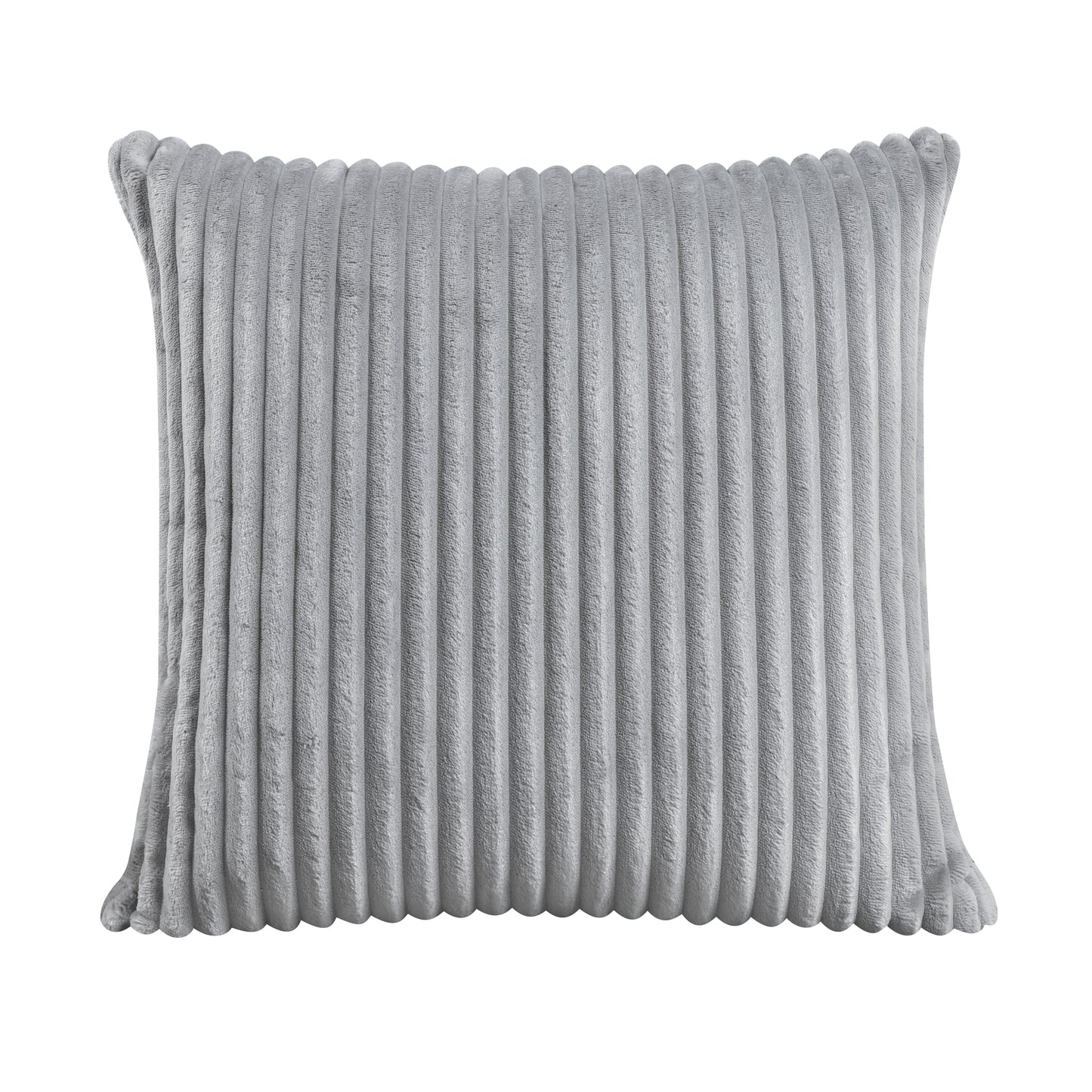 5pc Modular Sectional Set Gray Corduroy Upholstery 2x Armless Chairs 3x Corner Seats Soft Pillows Living Room Furniture