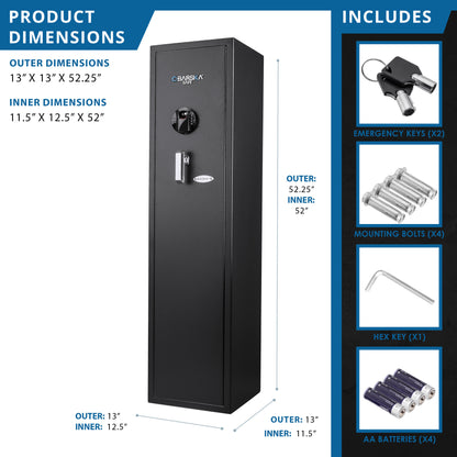 4.33 CU FT BIOMETRIC KEYPAD RIFLE SAFE