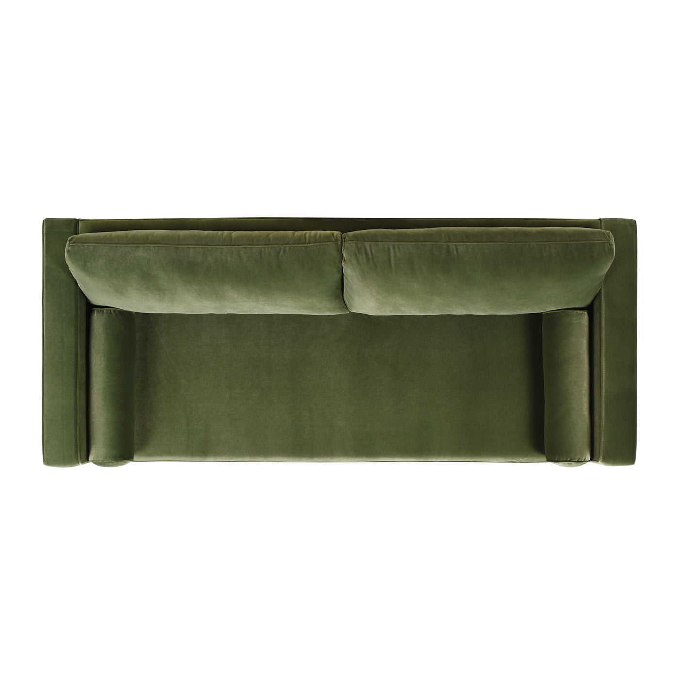 Nicholi 84" Mid-Century Modern Sofa, Olive Green Performance Velvet