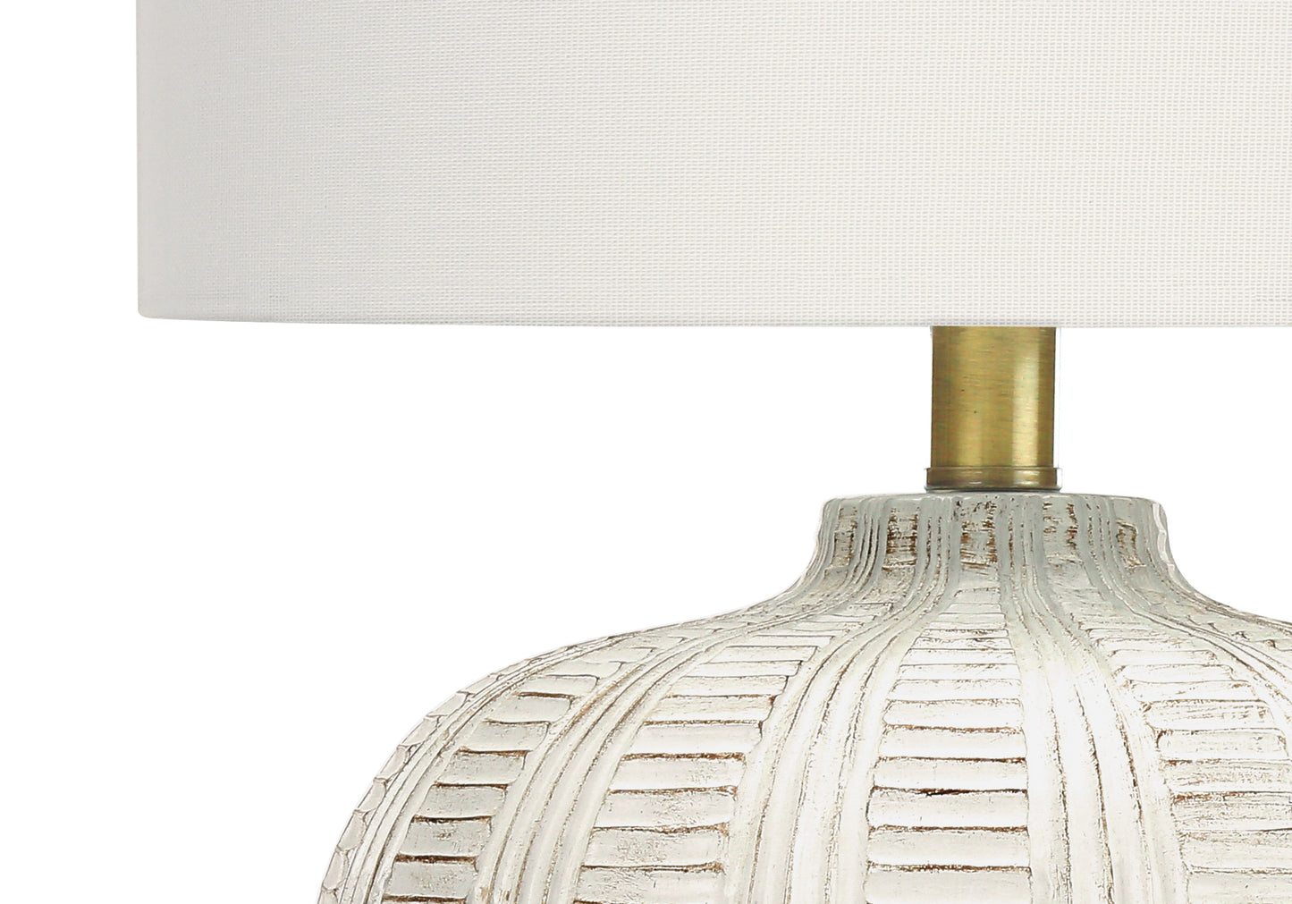 Lighting, 21"h, Table Lamp, Ivory / Cream Shade, Cream Resin, Transitional