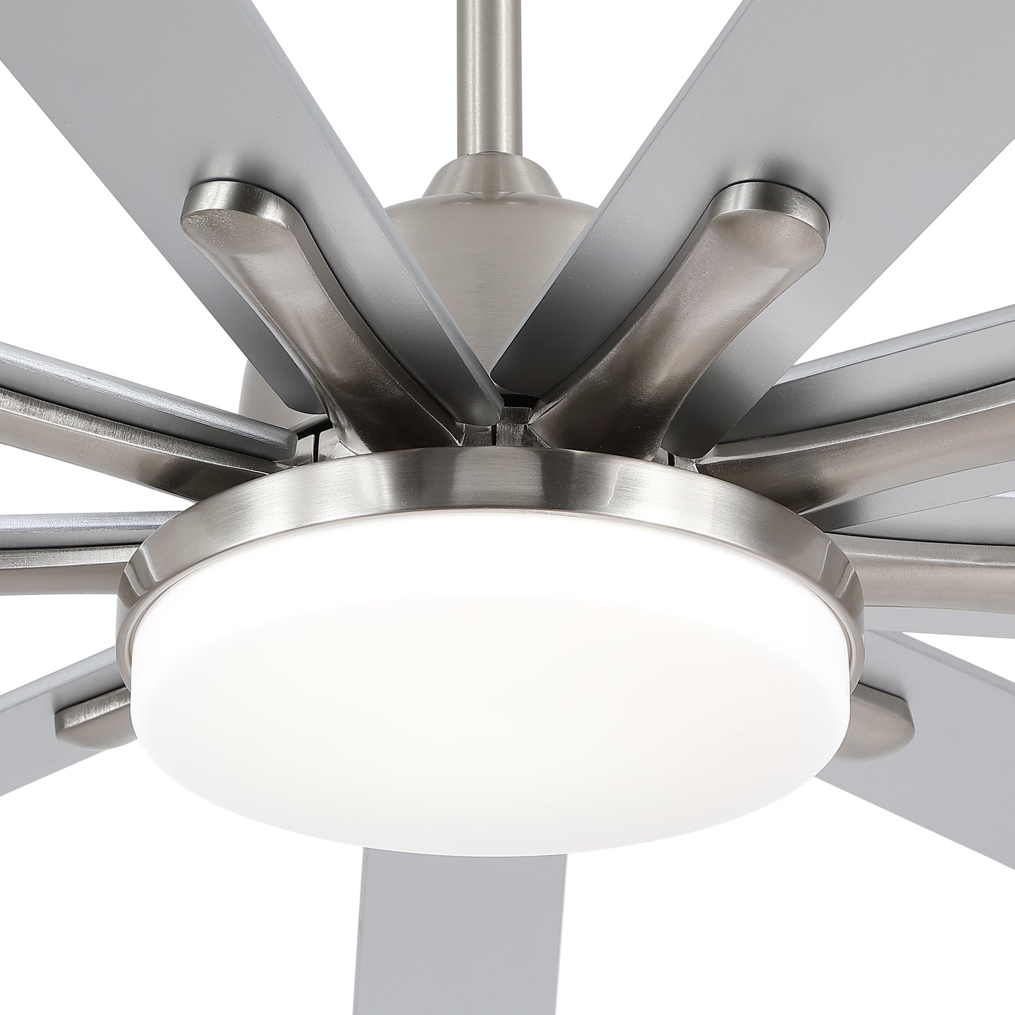 72 in Integrated LED Brushed Nickel Smart Ceiling Fan with Remote Control