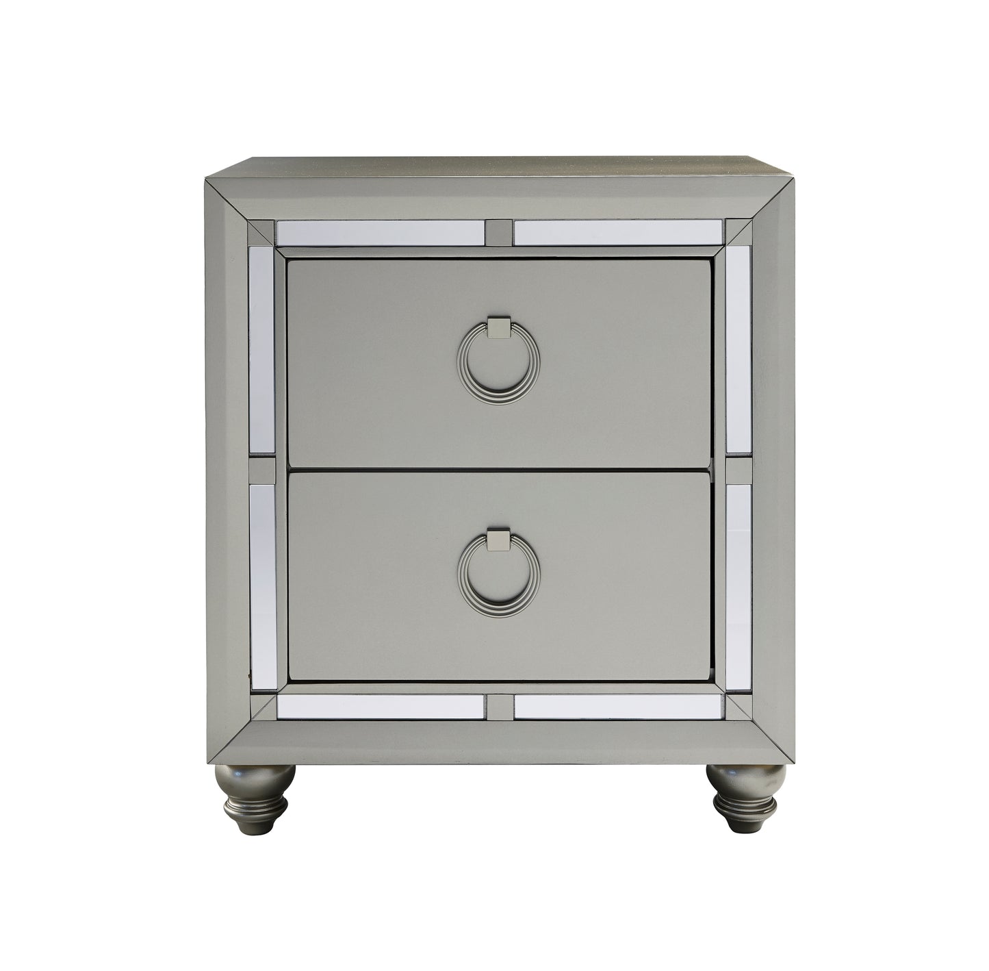 CHLOE GEMSTONE SILVER NIGHTSTAND