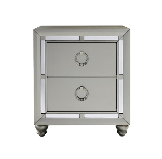 CHLOE GEMSTONE SILVER NIGHTSTAND