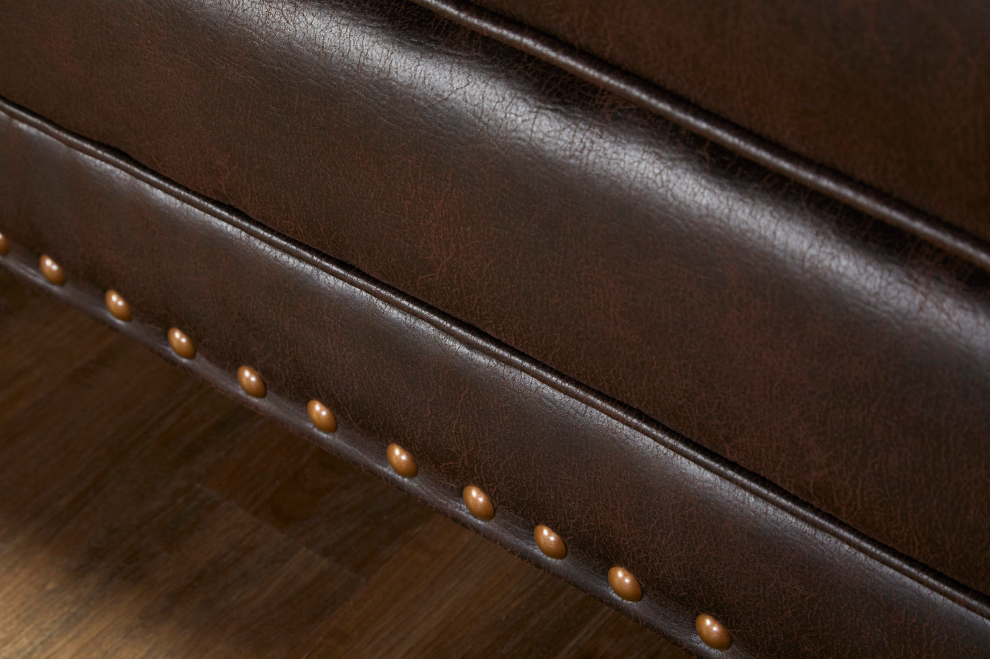 Leinster Faux Leather Upholstered Nailhead Sofa