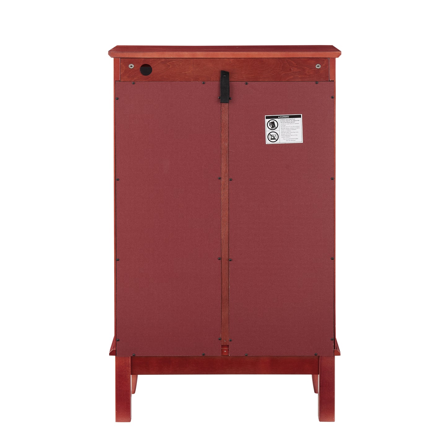 2 Doors Curio Cabinet with Tempered Glass Doors, Curio Cabinets with Mirrored Back Panel and Adjustable Shelves, Lighted Display Cabinet for Home, Office Light Bulb Included Cherry