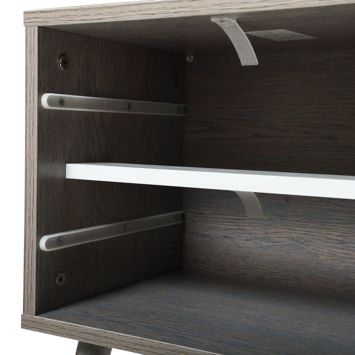 Set of 2 Bedside Table with Two Drawer Storage Design for Living Room Sofa - Gray