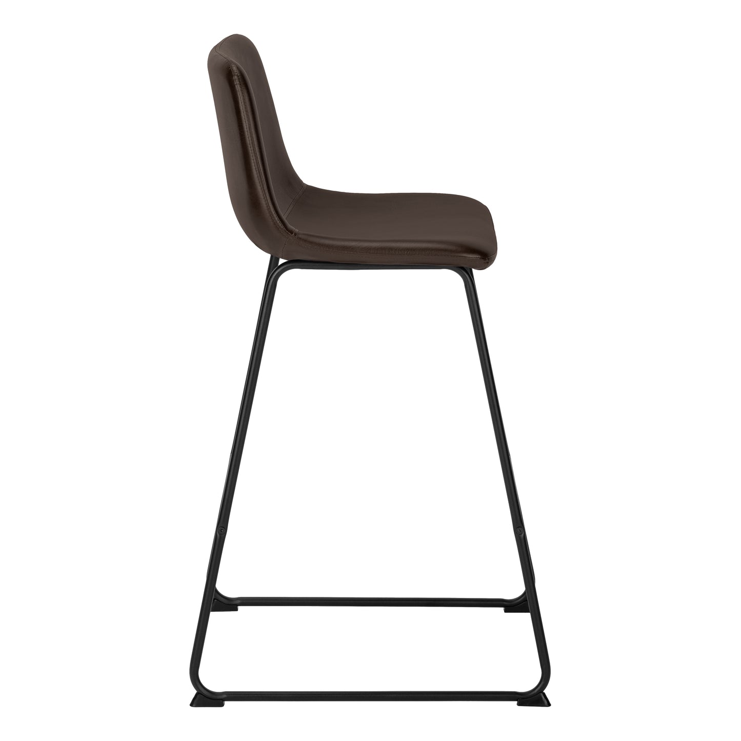 Office Chair, Bar Height, Standing, Computer Desk, Work, Brown Leather Look, Black Metal, Contemporary, Modern