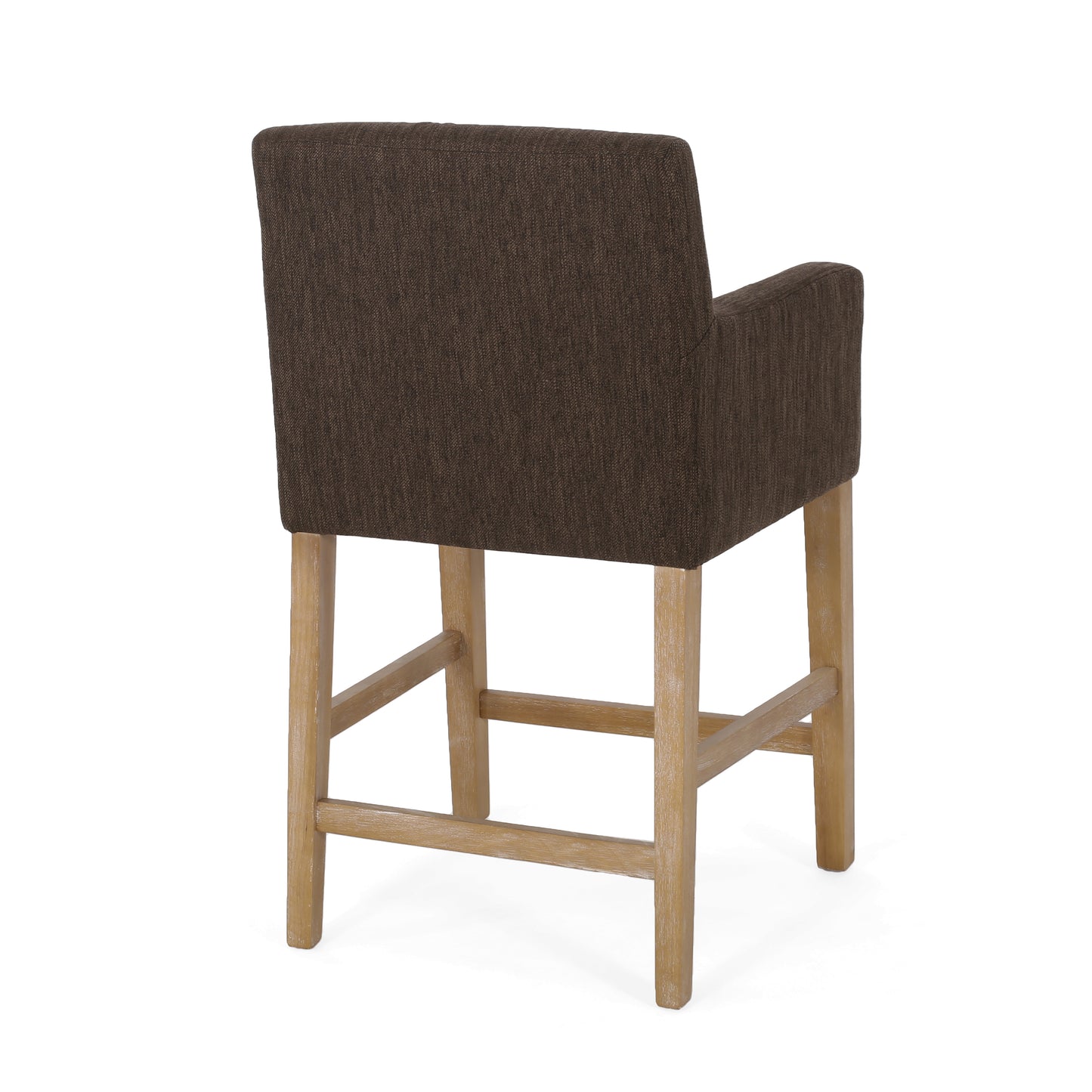 Upholstered 26 inch Counter Stool - Brown/Weathered Brown