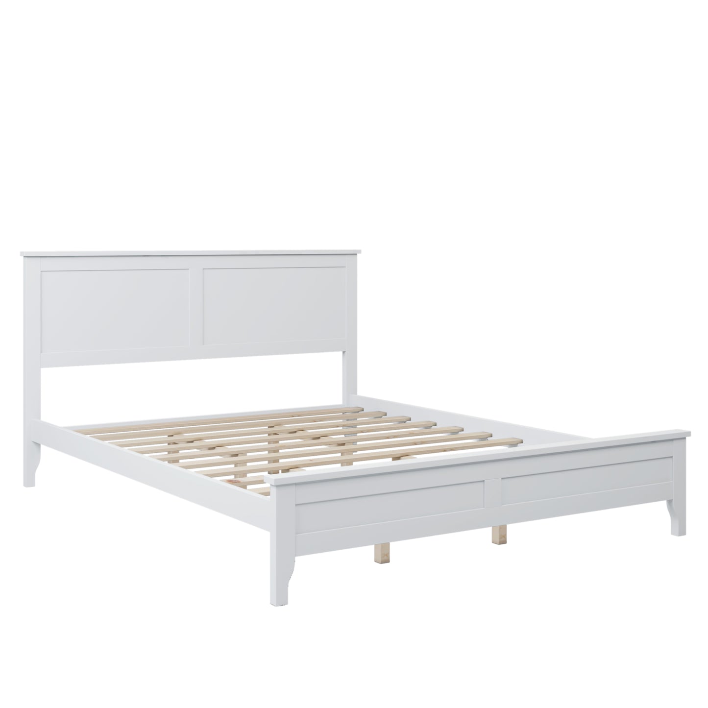 White Solid Wood 5 Pieces Queen Bedroom Sets(bed+nightstand*2+chest+dresser)old sku:BS515101AAK