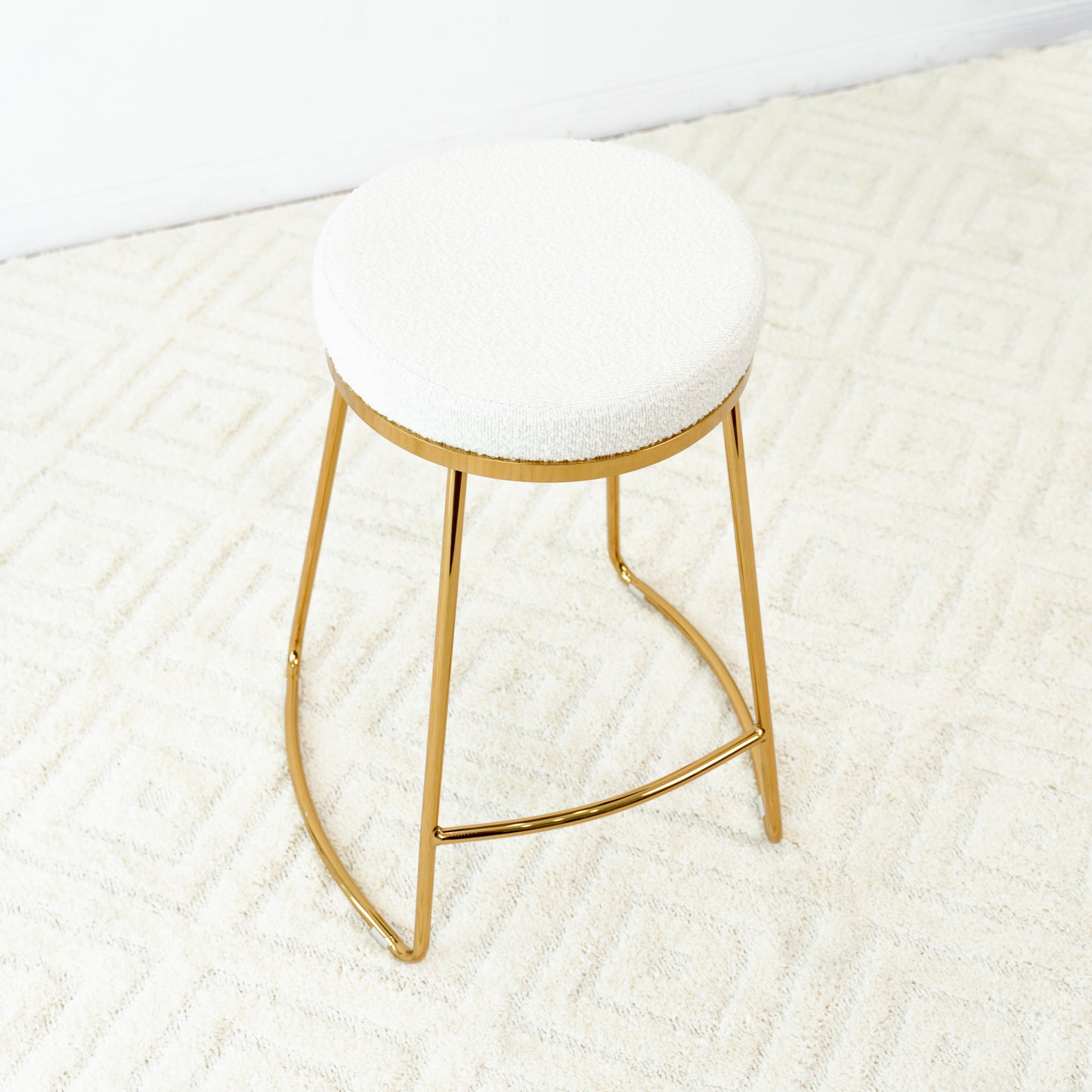 Jane 26" Mid-Century Modern Luxury Upholstered Stool