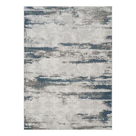 Geometrix GC_DIM1011 Gray 5 ft. 3 in. x 7 ft. 3 in. Contemporary Area Rug with Geometric 3D Effect