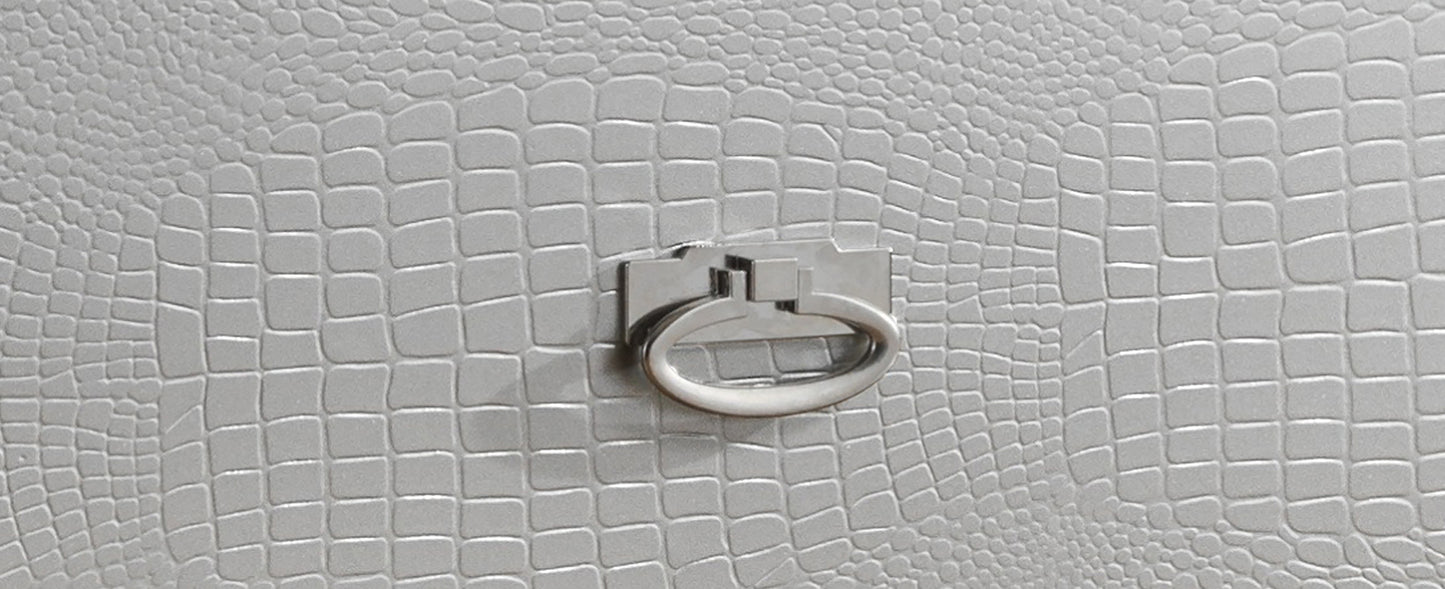 Modern Silver Champagne Bedside Table