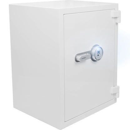 4.48 CUBIC FT BIOMETRIC FIREPROOF SAFE, WHITE