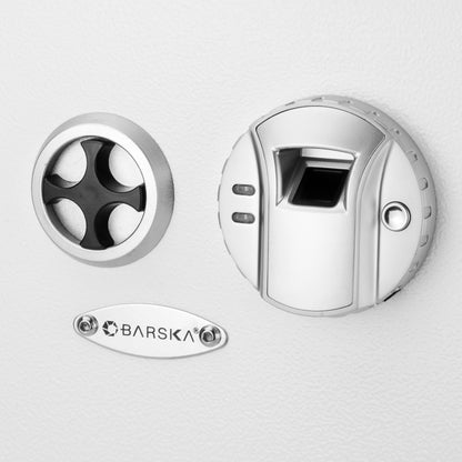 White Biometric Wall Safe