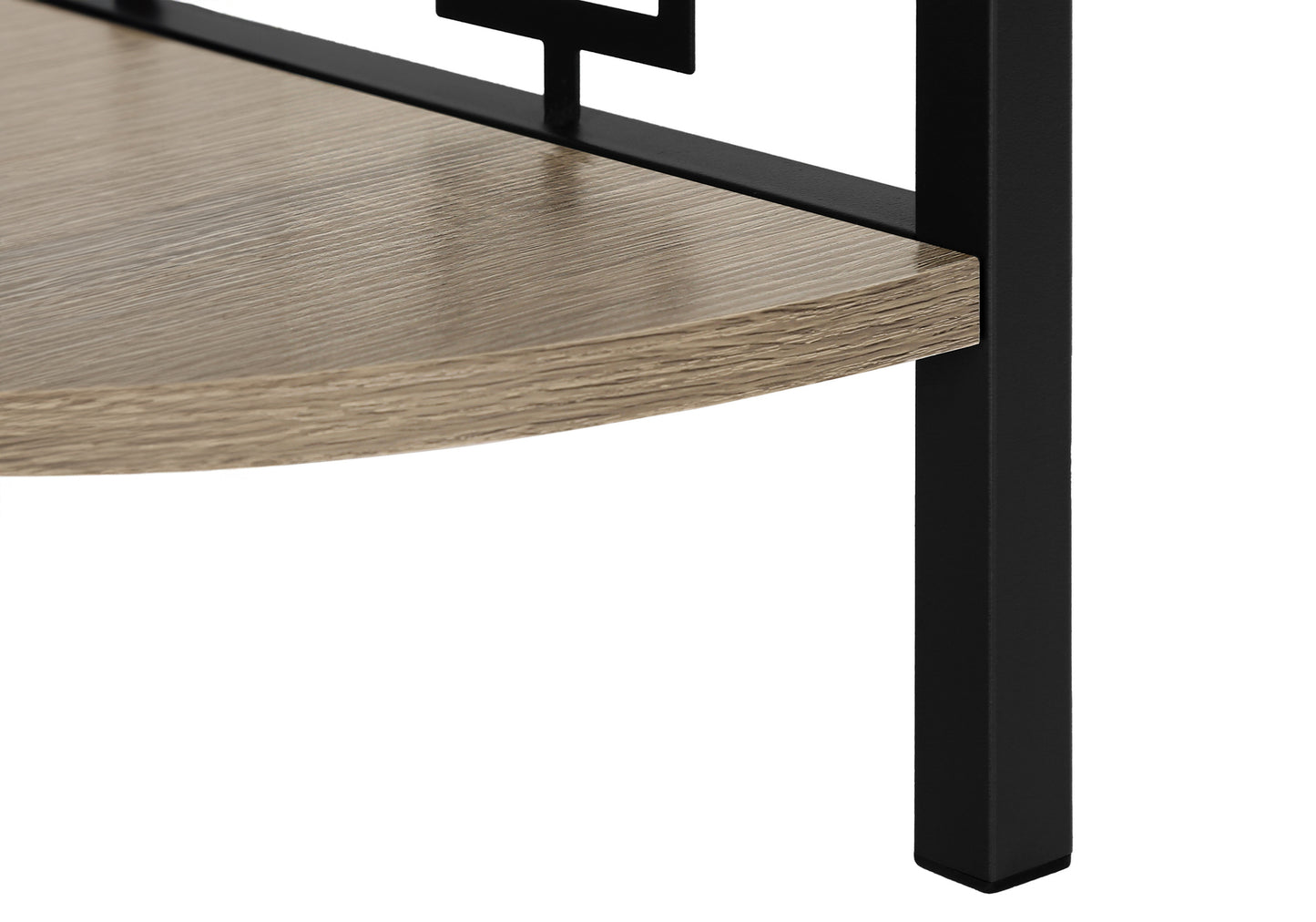 Bookshelf, Bookcase, Etagere, Corner, 4 Tier, 62"h, Office, Bedroom, Brown Laminate, Black Metal, Transitional